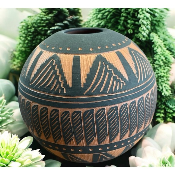 Native American Pottery Cnayon De Chelly Chinle‎ Arizona Jackie Yazzie Sgraffito - Picture 7 of 11